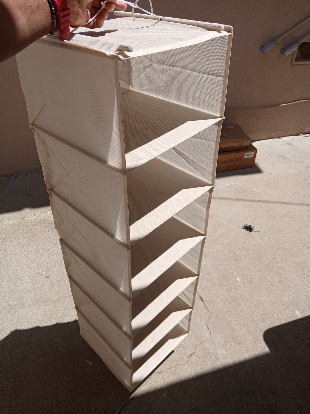 Cream Hanging Closet Organizer - 6-Shelf Home Storage - Picture 11 of 11